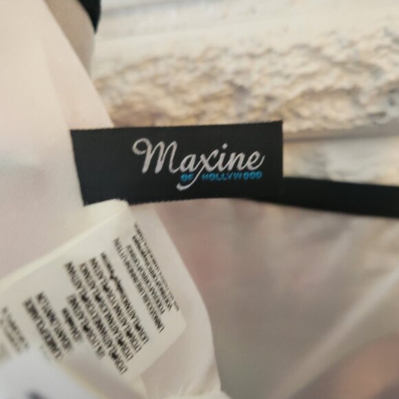 Maxine Hollywood Womens Swim Top 22W Plus Black Built in Bra FLO190XE - Picture 7 of 8